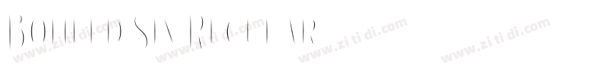 Boheld Six Regular字体转换